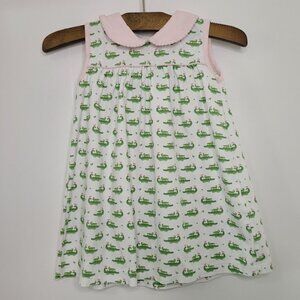 Baby Loren Pink Alligator Dress 2T Pima Cotton